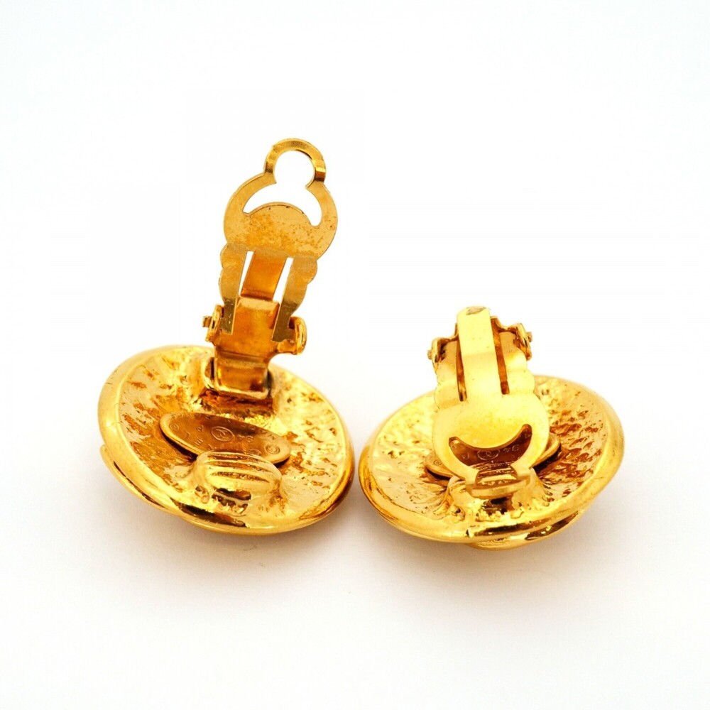 CHANEL Gold Logo Earrings - Picture 3 of 6